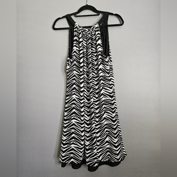 White House Black Market Shift Zebra Print Dress 12 - Picture 2 of 7